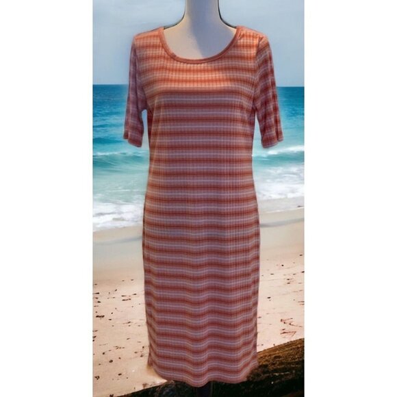LuLaRoe Womens Carley Dress Size L Orange - Picture 1 of 16
